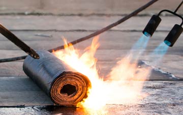 Old Boston asphalt flat roofing repairs